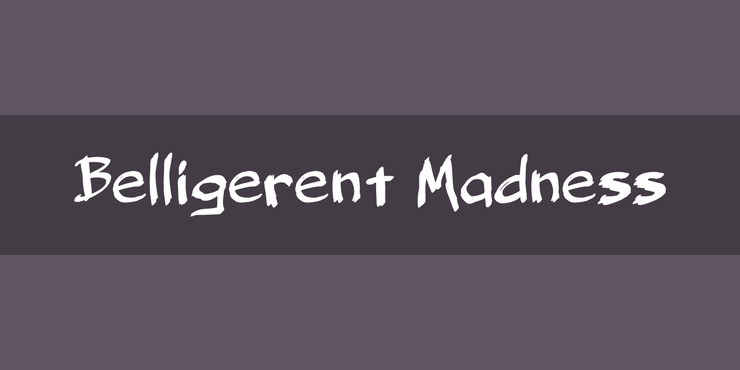 Belligerent Madness Regular Font preview